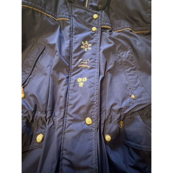 Vintage Obermeyer Ski Jacket Thermolite Sport Retro Blue Embroidered XL 16 - Picture 7 of 11